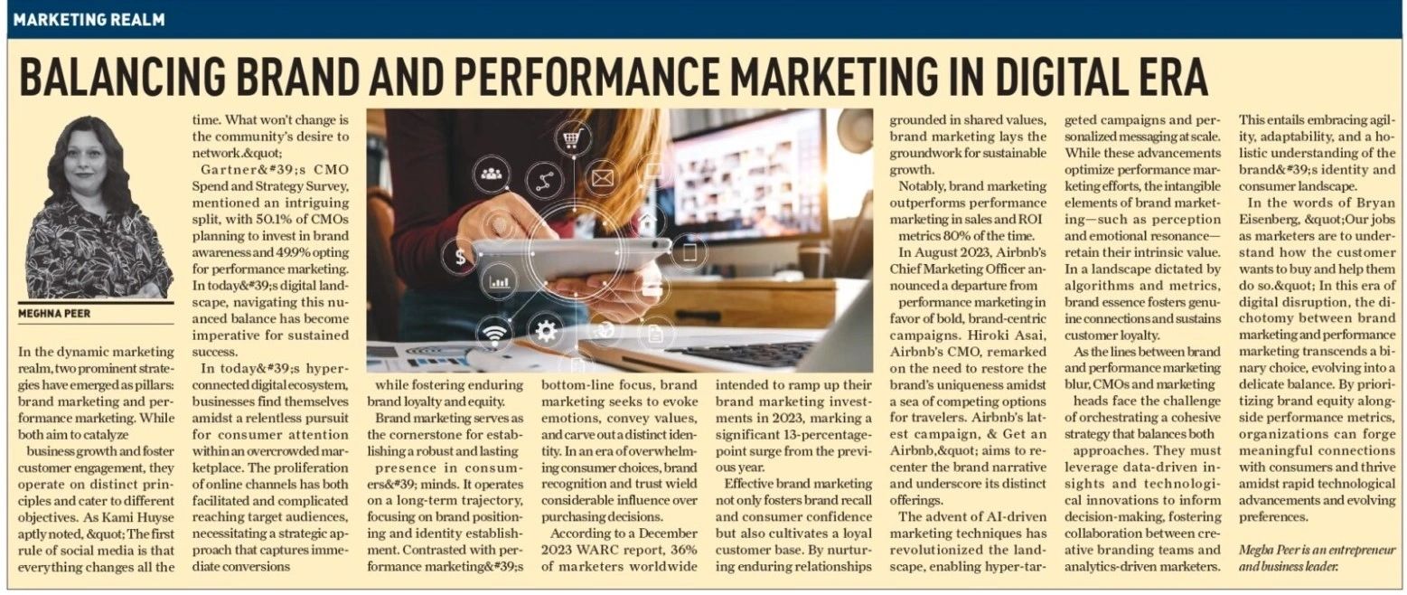 Balancing Brand and Performance Marketing in Digital Era